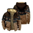 thumbnail image 1 of Fall Winter Men's Hooded Long Sleeve Pocket Plus Size Sweatshirt Jacket, 1 of 2