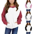 thumbnail image 1 of Ahuyic Girls Boys Blouse Long Sleeve Crewneck Oversized Hooded Pullover for 4-14 Years,11 Years Gray, 1 of 4