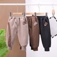 thumbnail image 1 of Ahuyic Long Pants for Kids,Boys Fleece Lined Pants Warm Winter Trousers for Toddler Kids,18 Months Brown, 1 of 4