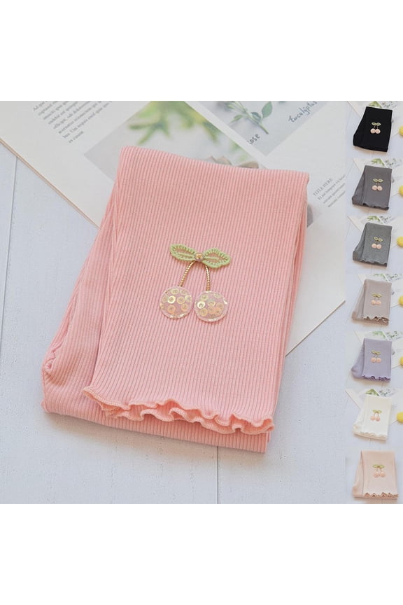 Long Pants for Kids,Boys Girls Mid Rise Leggings 2-10 Years Wearable as Outerwear Casual Base Layer Pants,100 Beige