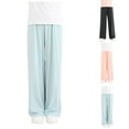 thumbnail image 1 of Ahuyic Long Pants for Kids,Girls Solid Color Dry Wide Leg Pants Trousers for Outdoor Wear,8 Years Light Blue, 1 of 4