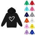 thumbnail image 1 of Ahuyic Long Sleeve Top for Boys Toddler Kids Coat Round Neck Print Hooded Sweatshirt for Fall Winter,3 Years Black, 1 of 3