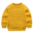 thumbnail image 1 of Loopsun Toddler Sweatshirts, Winter Kids Hoodies Boys Girls Children Solid Children's Sweater Pullover Outerwear Yellow, 1 of 3