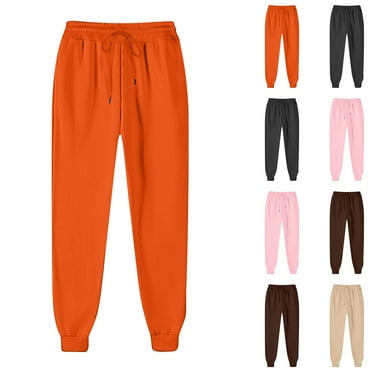 Fall Winter Savings Clearance 2024! Loopsun Womens Pants, Sweatpants for Women Plus Size, Women Casual Trousers High Waist Drawstring Long Pants Brown XXXL