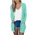 thumbnail image 1 of Fall Winter Savings Clearance 2024! TAGOLD Women Cardigan, Women's Solid Color Long Sleeve Casual Tops Blouse With Pocket Cardigan, 1 of 5