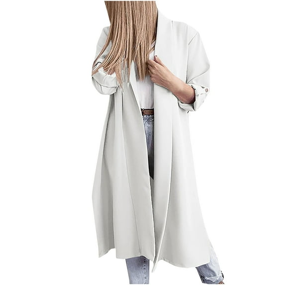 Fall Winter Savings Clearance 2024! TAGOLD Womens Cardigan Coats,Fashion Woman Long Sleeve Outerwear Solid Blouse Coat Tops Button Cardigan