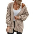 thumbnail image 1 of TAGOLD Womens Coats,Fashion Women Winter Solid Color Pockets Casual Long Sleeve Long Sweater Coat Cardigan Blouse Tops, 1 of 5