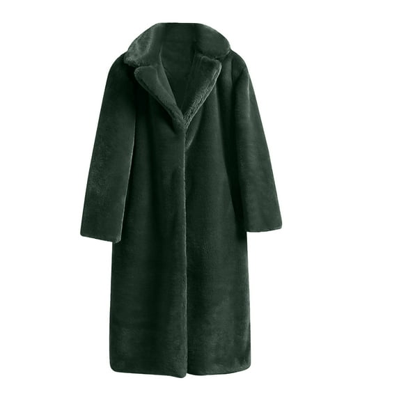 Fall Winter Savings Clearance 2024! TAGOLD Womens Coats Outwear,Women Winter Warm Coats Winter Coat Warm Furry Winter Jacket Long Sleeve Outerwear Army Green XXL