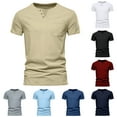 thumbnail image 1 of Fall Winter Savings Clearance! Itsun Mens Shirts,Men's Solid Crew Neck Short-Sleeve Pocket T-Shirt Blue, 1 of 3