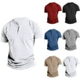 thumbnail image 1 of Fall Winter Savings Clearance! Itsun Mens Shirts,Men's Solid Crew Neck Short-Sleeve Pocket T-Shirt Gray, 1 of 5