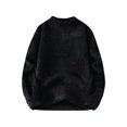 thumbnail image 1 of ibuvkizy Mens Pullover Sweaters Men Casual Round Neck Patchwork Long Sleeve Striped Knit Sweater Black,XL, 1 of 2