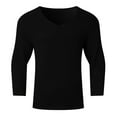 thumbnail image 1 of ibuvkizy Pullover Sweater for Mens Solid Color V-neck Long Sleeved Top Loose Hollow Knit Sweater Black,L, 1 of 6