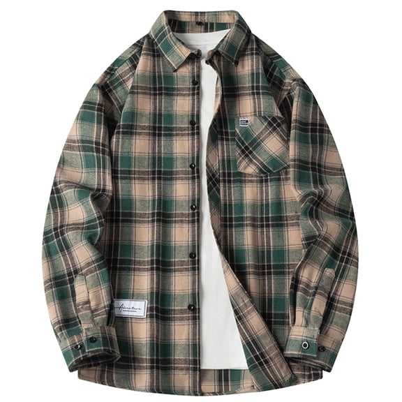 Miqool Flannel Shirts for Men Casual Long Sleeve Button Down Shirts Classic Fit Flannel Plaid Shirts with Pocket (Reg. or Big& Tall)