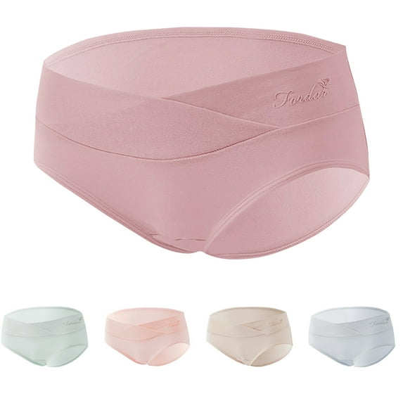 Swuxness Maternity Plus Size Panties, Panties for Women, Women's Solid Color Low Waist Seamless Plus Size Maternity Soft Comfortable Panties Purple, L