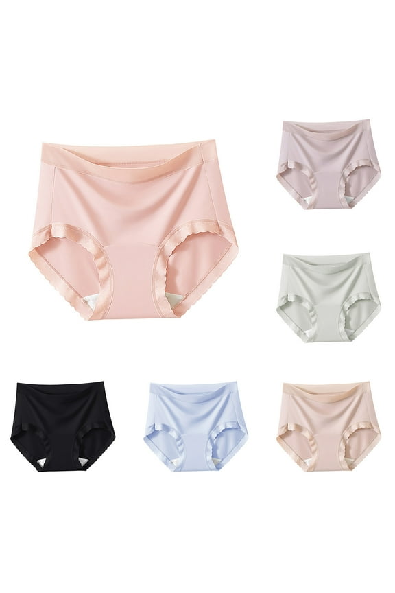 Women's Breathable Underwear, Women's Panties, Women's Extended Crotch Thin Seamless Breathable Comfortable Soft Panties for Ladies Green, M