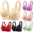 thumbnail image 1 of Swuxness Women's Thin Underwire Bra, Womens Plus Size Bras, Women Plus Size Underwire Lace Push Up Support Side Smoothing Everyday Wear Bra Pink, L, 1 of 4