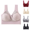 thumbnail image 1 of Swuxness Womens Comfortable Wireless Bra, Women's Push Up Bras, Women's Plus Size No Underwire Pressure Reducing Straps Seamless Racerback Lace Everyday Bra Beige, XXL, 1 of 2