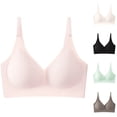 thumbnail image 1 of Swuxness Women's Comfortable Wireless Push Up Bras Solid Color Jelly Like Adhesive Sport Everyday, 1 of 4