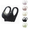 thumbnail image 1 of Swuxness Womens Wireless Bras, Women's Push Up Bras, Women's French Lace Seamless Racerback Camisole Bralette Fixed Cups Everyday Bra Pink, L, 1 of 5