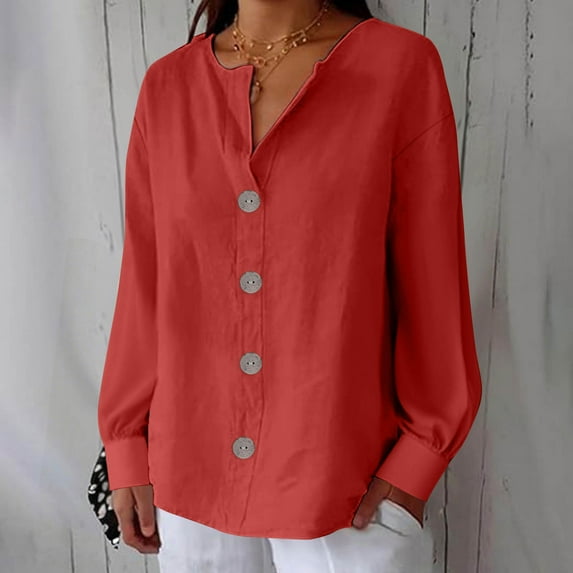 Fall Winter Sweatshirt for Womens Henley Neck Tees Long Sleeve Blouses Relaxed Fit Front Button Down Sweater 2025 Spring Pullover Sweater Blouses