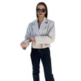 thumbnail image 1 of Fall Winter Women Jacket English Style Loose Double Button Clousure Solid Color Thick Long Sleeves Turn-down Collar Commuting Outdoor Coat, 1 of 8