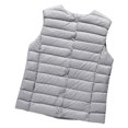 thumbnail image 1 of Fall Winter Women Jacket Sleeveless Padded Down Coat Single-breasted Round Neck Heat Retention Inner Wear Outerwear Outdoor Work Waistcoat, 1 of 8