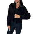 thumbnail image 1 of Fall Winter Women Jacket Turn-down Collar English Style Chest Pockets Windproof Outwear Single-breasted Solid Color Button Closure Commuting Daily Wear Overcoat, 1 of 8
