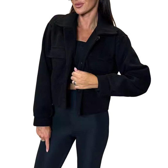 Fall Winter Women Jacket Turn-down Collar English Style Chest Pockets Windproof Outwear Single-breasted Solid Color Button Closure Commuting Daily Wear Overcoat