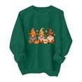 thumbnail image 1 of Fall Winter Women Long Sleeve Crewneck Sweatshirt Spooky Halloween Gnome Print Casual Daily Top, 1 of 5