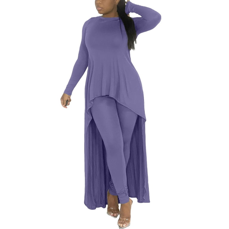 Fall Winter Women Stretchy Wear 2022 Solid Color 2 Piece Top And Pants Set  Ladies Casual Two Pcs Outfits Pant Outfits for Wedding Lavender Business  Suit Women Fall Cute Outfits Women Dress