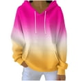 thumbnail image 1 of Fall/Winter Women Top for Women,Women Hoddie,,Women Casual Tops Women Shirts Gradient Printed Long Sleeve Hood with Drawstring Pocket Pulr for Fall Winter Tops, 1 of 4