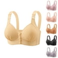 thumbnail image 1 of Fall/Winter&nbsp;Savings! HVOBTTY Women's Push Up Bra, Bra for Women, Women's Fashion Front Opening Solid Color Lifting Gathering Sagging Daily Bras Black, L, 1 of 3