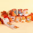 thumbnail image 1 of Fall Wired Edge Ribbon with Pumpkin and Maple Leaf Print, Flexible Craft Ribbon for Thanksgiving Decor and Gift Wrapping, 1 of 6