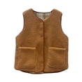 thumbnail image 1 of Fall Women Jacket Solid Sleeveless Warm Vest with Pocket Thermal Outwears Jackets Red, 1 of 2