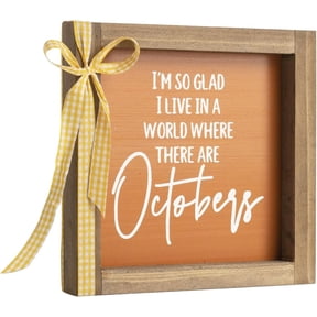 Fall Wooden Sign, Fall Decorations for Home, Indoor Love Autumn Thanksgiving Centerpieces for Tables Wall Shelf Office Desk Fireplace Mantle Tiered Tray Farmhouse House Decor
