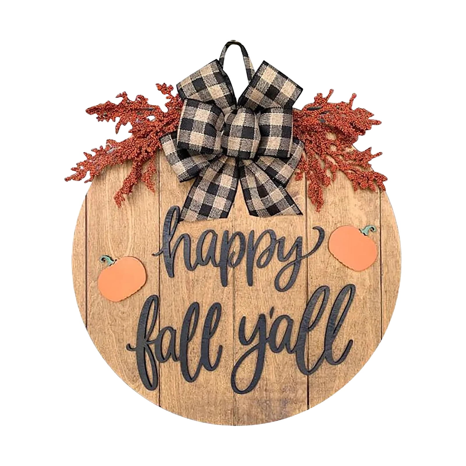 Fall Wooden Welcome Sign for Front Porch, Thanksgiving Wreath ...