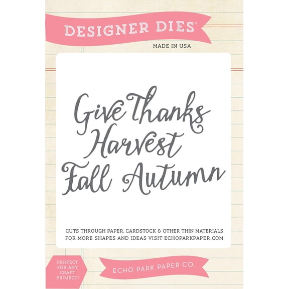 Fall Word Large Die Set