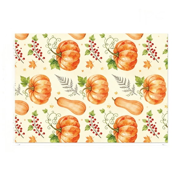 Fall Wrapping Paper Roll 20x28 Inch Thanksgiving Wrapping Paper Pumpkin Maple Leaf and Mushroom Autumn Farmhouse Decor Autumn Kraft Gift Wrap Paper for Thanksgiving, Fall Party, Harvest Decor