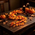 thumbnail image 1 of Fall Wreath 200Cm Artificial Maple Leaves Wreath Thanksgiving Decorations Indoor for Mantel Fireplace Fall Crop Home Halloween Party Wedding Counter Centerpiece, 1 of 5