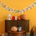thumbnail image 1 of Fall Wreath Artificial Leaf Wreath for Thanksgiving Decor Halloween Mantel Fireplace Home Party Rural Fall Ivy 68.89 Inch Orange, 1 of 6