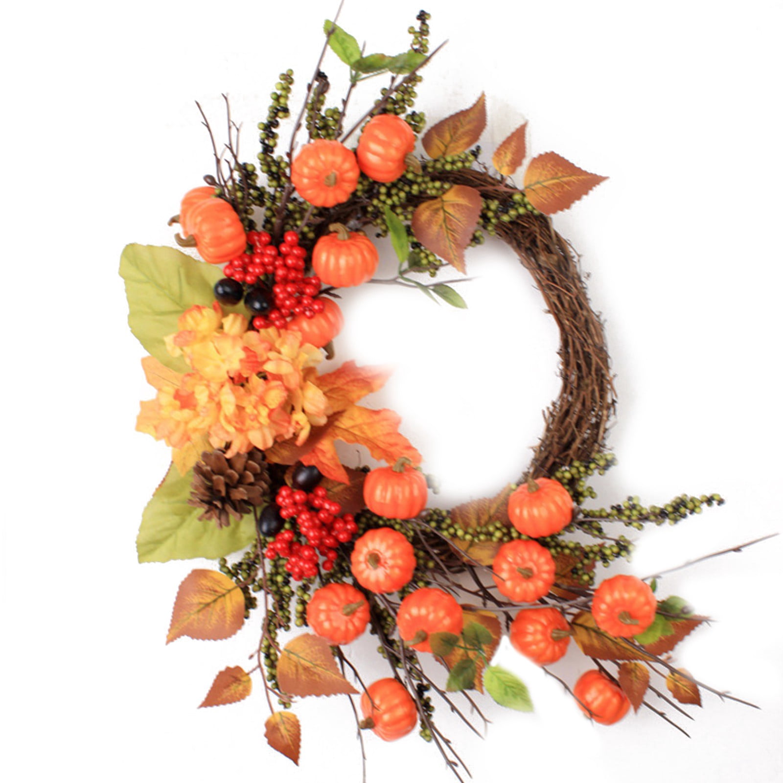 Fall Wreath Autumn Front Door Wreath Harvest Wreath with Various ...
