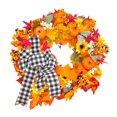 thumbnail image 1 of Fall Wreath Autumn Thanksgiving Decoration Artificial Floral Wreaths with Daisy Acorns Pumpkins Farmhouse Harvest Wreath for Home Front Door 18" Design2, 1 of 7