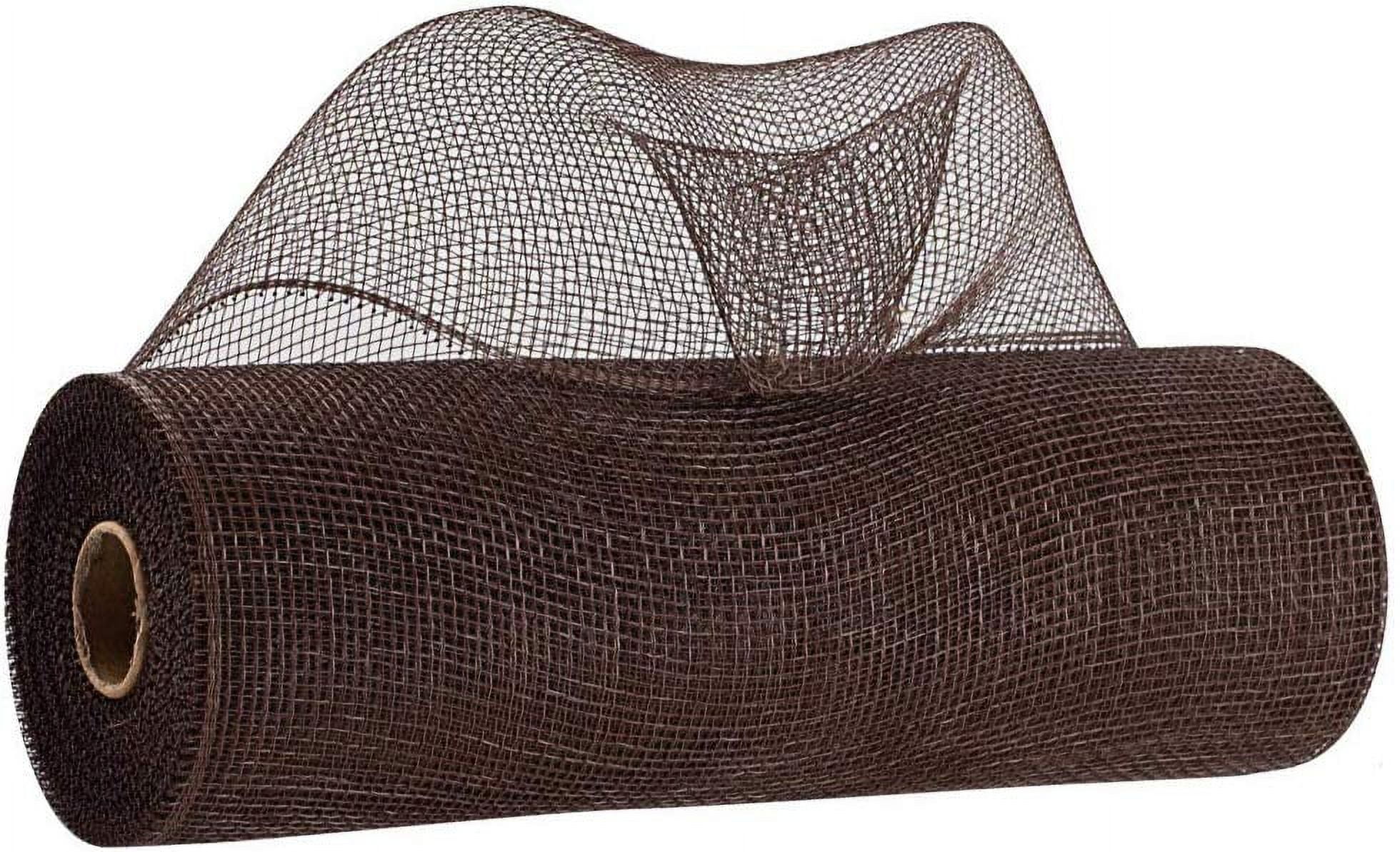 GIFTWRAP ETC Fall Wreath Brown Deco Mesh - 10" x 10 Yards, Chocolate Brown, Fall Decor, Thanksgiving, Autumn, Christmas Ribbon