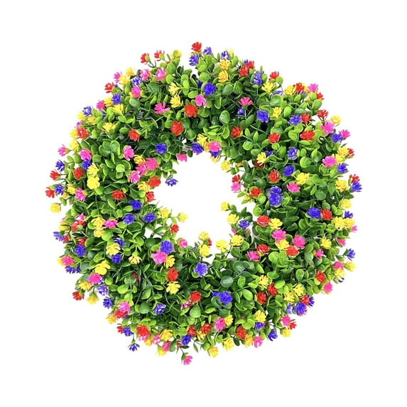 Fall Wreath Farmhouse Colored Cottage Wreath Spring Home Decoration Durable Wreath Suitable for All Seasons for Indoor and Outdoor Festival Decoration Fall Wreaths for Front Door