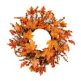 thumbnail image 1 of Fall Wreath for Front Door 17.7 Inch Artificial Autumn Wreath with Realistic Maple Leaves, Berry Accents, and Hydrangea for Thanksgiving Indoor Outdoor Wall Window Door Decor, 1 of 6