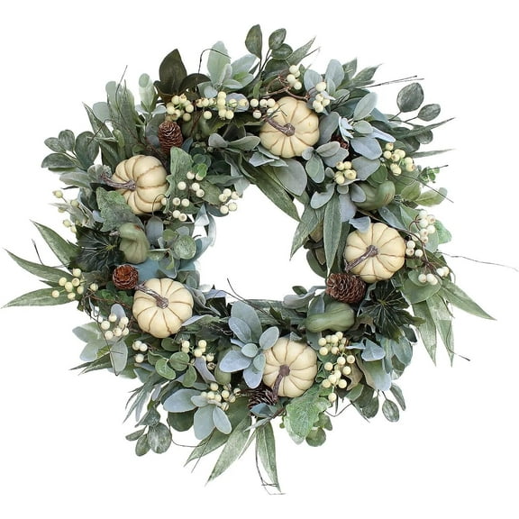 Fall Wreath for Front Door, Autumn Pumpkin Wreath Halloween Wreath Thanksgiving Wreath Door Hanging Wreath Party Decoration Home Relaxed Decor Inside Outside Wreath Window Garland Yard Indoor Outdoor