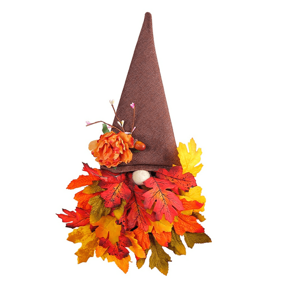 Fall Wreath for Door Decor,Fall Sign with Maple Leaf Fairy Autumn Harvest Thanksgiving Front Porch Wall Mantel