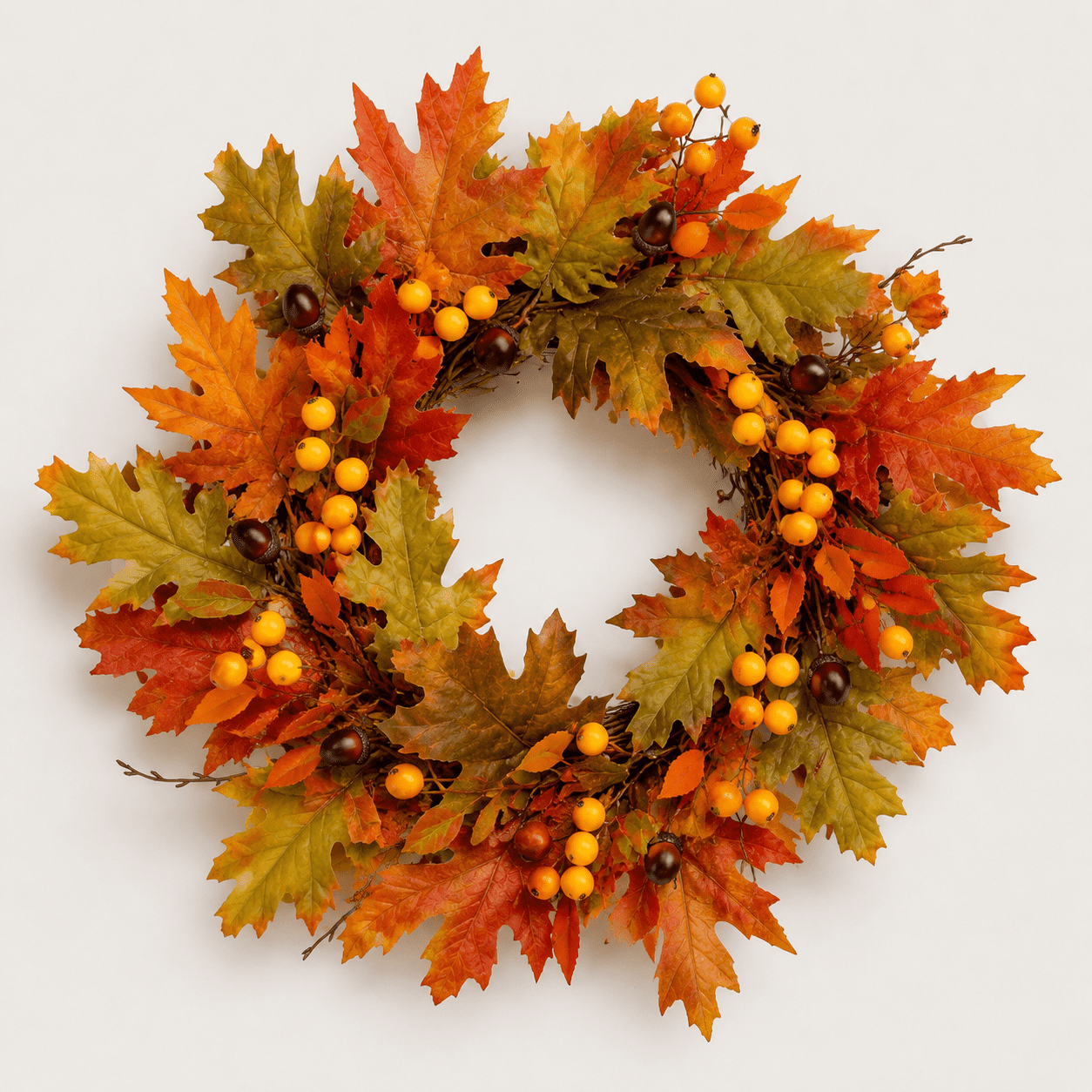 Rustic Fall Gate Fall Wreath for Front Door, 22 Inch Rustic Autumn Harvest Wreath ...