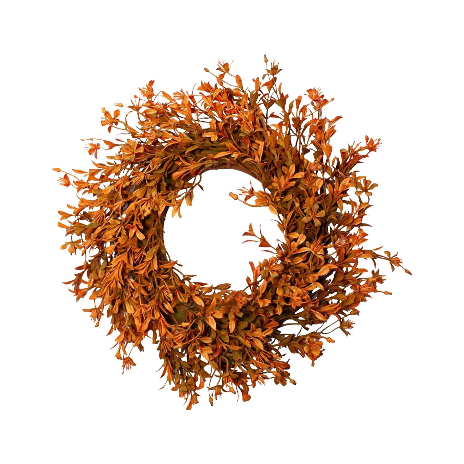 Fall Wreath for Front Door Autumn Fake Leaves Wreath for Indoor Outdoor ...
