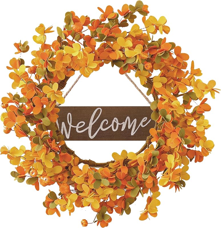 Fall Wreaths for Front Door 20 Inch Autumn Wreath Artificial ...